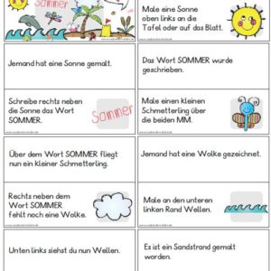 Lesespiel Gemeinschaftsbild Sommer