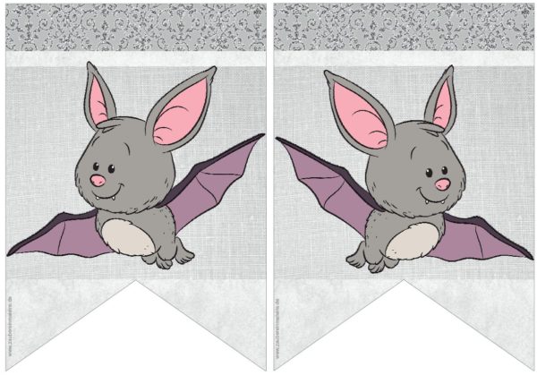 Flexible Wimpelkette Fledermaus