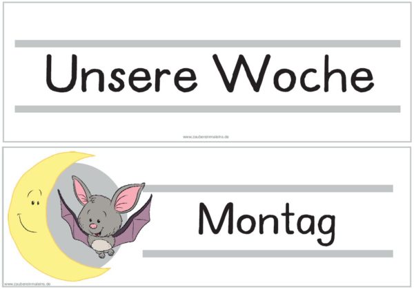 Wochentage Fledermäuse