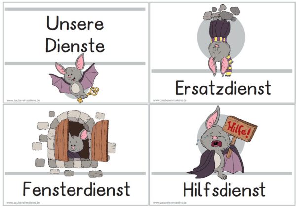 46 Fledermausdienste für den Klassenraum
