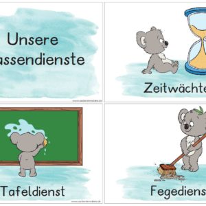 46 Diensteschilder Koalas