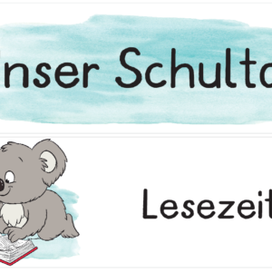 Tagestransparenzschilder Koalas