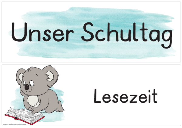 Tagestransparenzschilder Koalas
