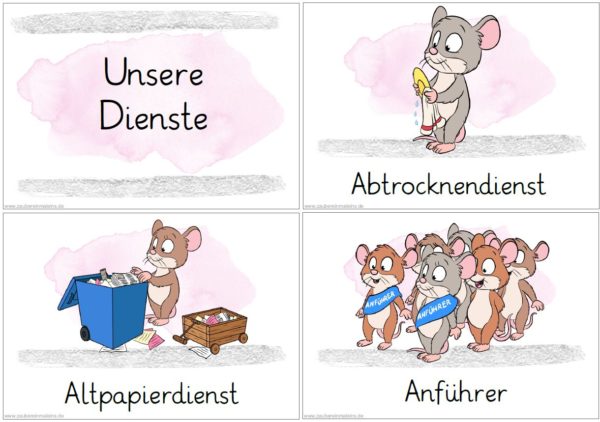 49 Diensteschilder Mäuse