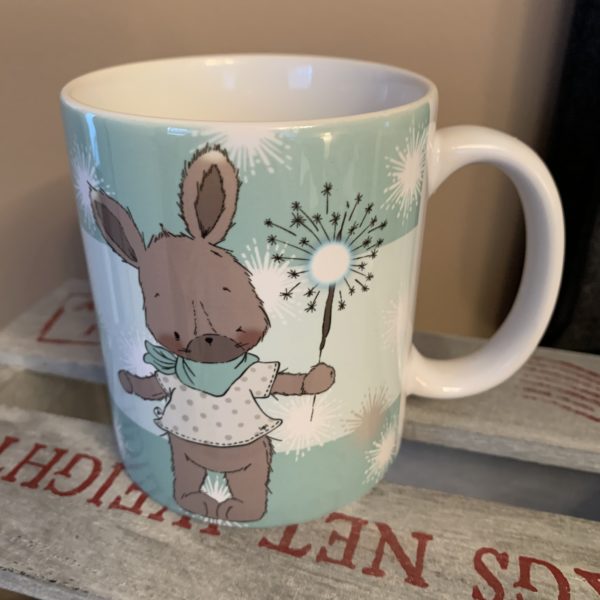 Keramiktasse: Make things happen (hellgrün)
