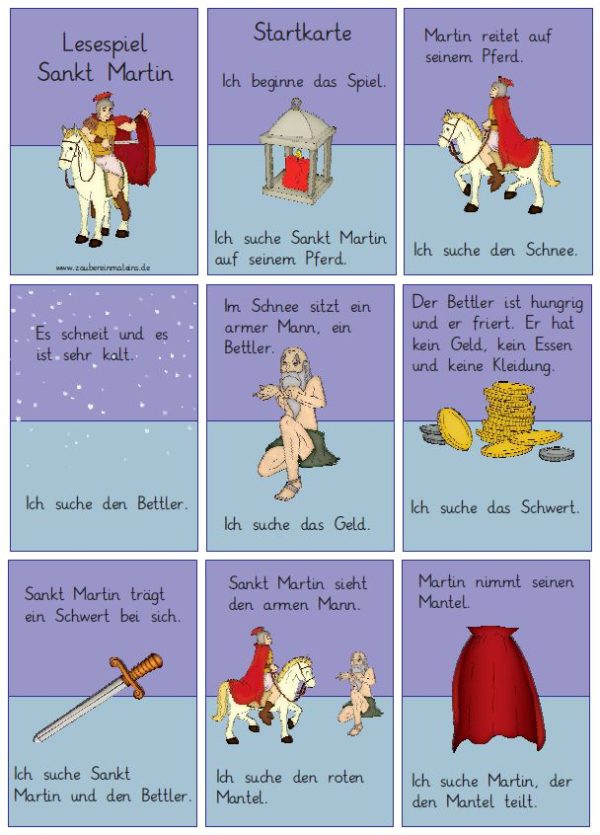 Lesespiel Sankt Martin