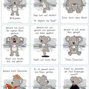 Lesespiel: Koalafitness