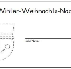 Winter-Weihnachts-Nachspurheft