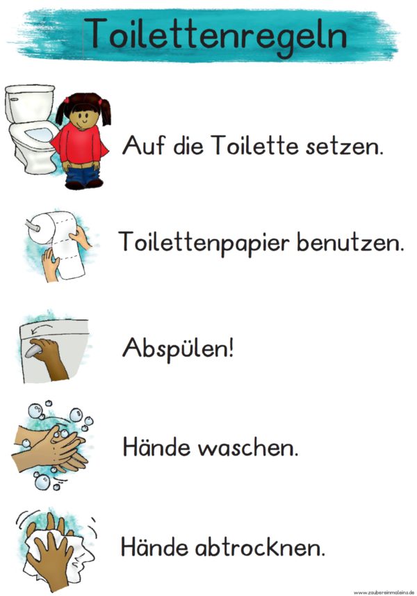 Aushänge Toilettenregeln