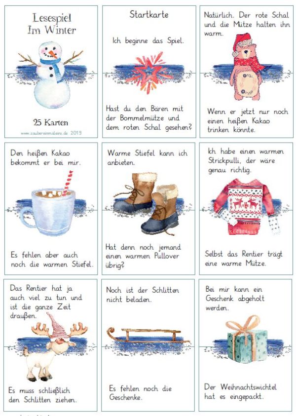 Lesespiel Winter 2019