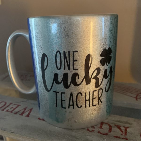 Keramiktasse metallic silber: Lucky