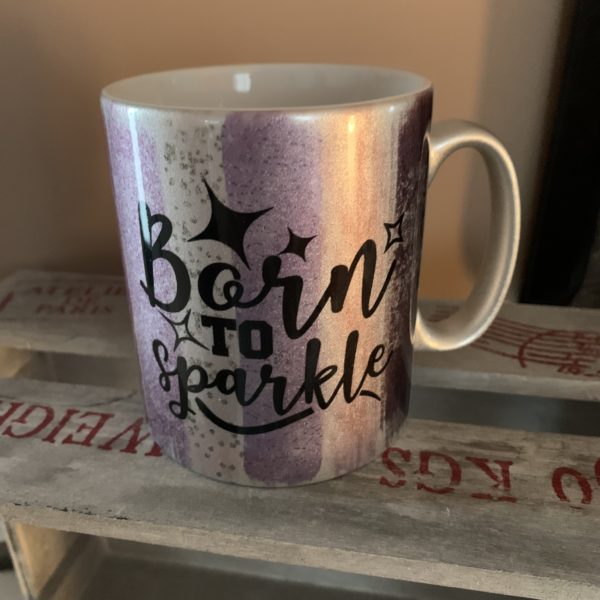 Keramiktasse metallic silber: Sparkle