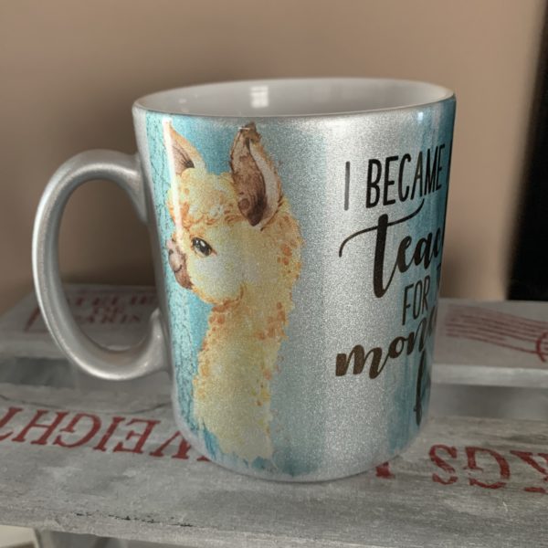 Keramiktasse metallic silber: Lama & Fame