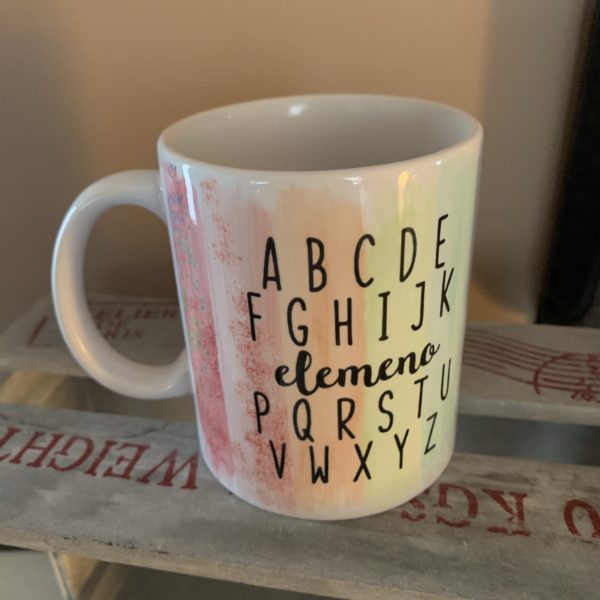 Keramiktasse rainbow: elemeno