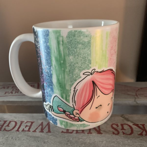 Keramiktasse satin: Liegenbleiberin