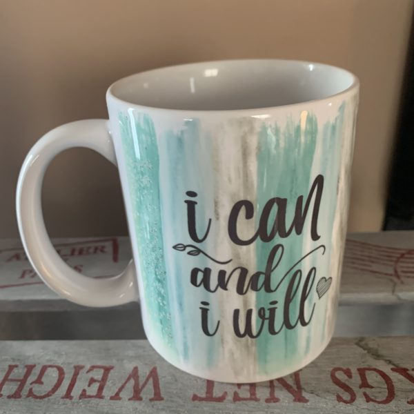 Keramiktasse Hochglanz: I can