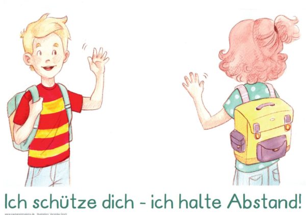 Ich schütze dich - ich halte Abstand! - Aushang