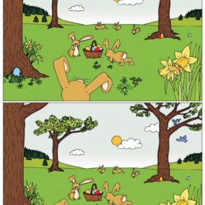 Fehlersuchbilder/Ausmalbilder Frühling und Ostern