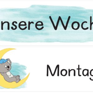 Wochentage Koalas