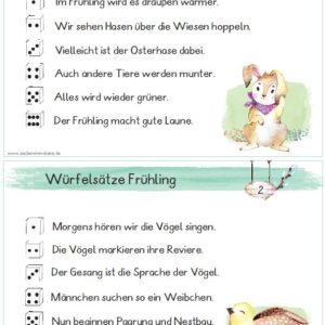 Würfelsätze Frühling