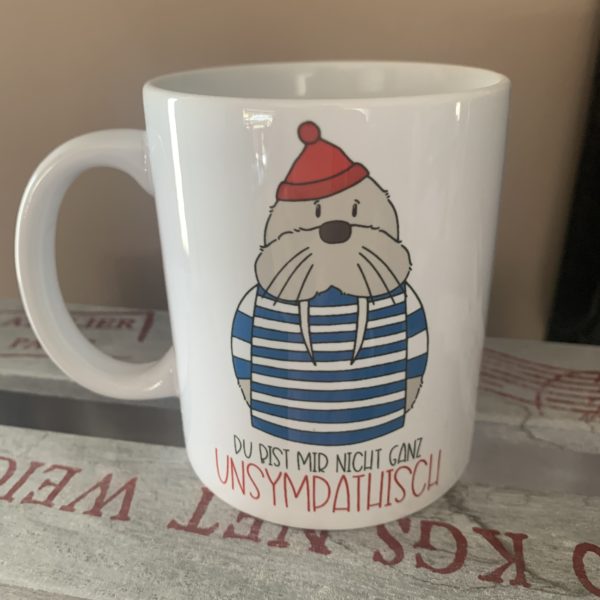 Keramiktasse Hochglanz: Walross