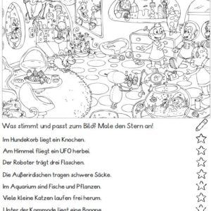 Affen Wimmelbilder - sinnentnehmendes Lesen