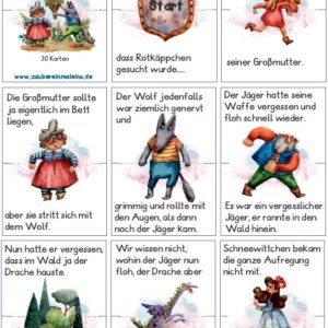 Das märchenhafte Lesespiel (mit 30 Kärtchen)