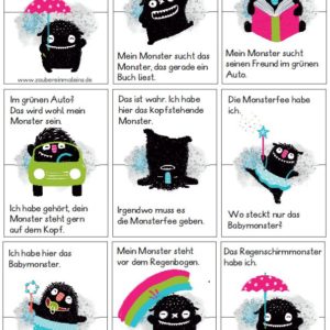 Lesespiel: Monsterchen / 26 Karten