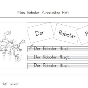 Roboter Purzelsätze Heft in zwei Versionen