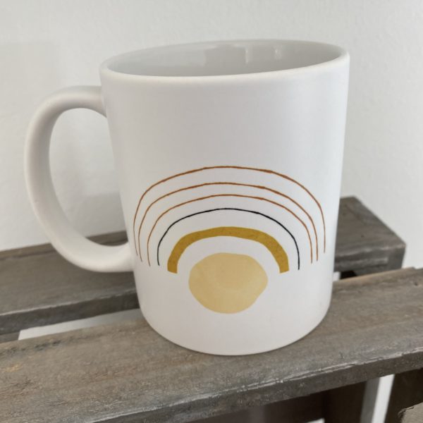 Keramiktasse satin Hygge style: Tag und Nacht