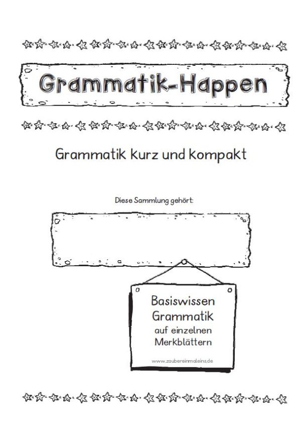 Grammatik-Happen - Heft zur individuellen Zusammenstellung