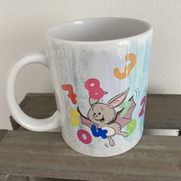 Keramiktasse Hochglanz: Fledermausspaß