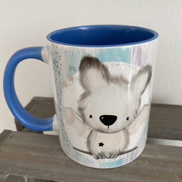 Keramiktasse Hochglanz: Kleine Fledermaus