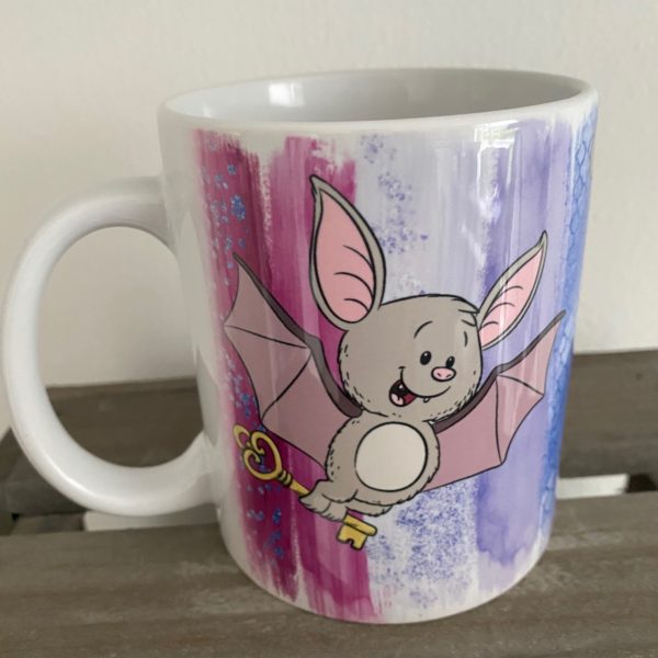 Keramiktasse Perlglanz: Fledermäuse
