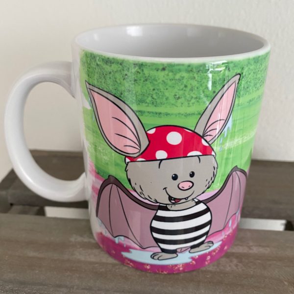 Keramiktasse Hochglanz: Badespaß
