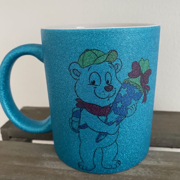 Glitzertasse - Keramiktasse: Glitzer-Eisbär