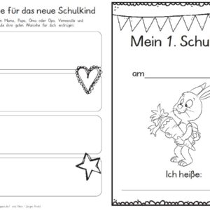 Erster Schultag – Hausaufgabenheftchen 2020 - Hase