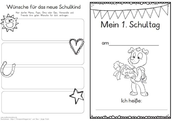 Erster Schultag – Hausaufgabenheftchen 2020 - Hund
