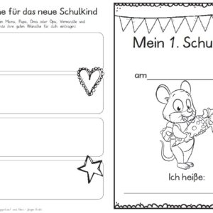 Erster Schultag – Hausaufgabenheftchen 2020 - Maus