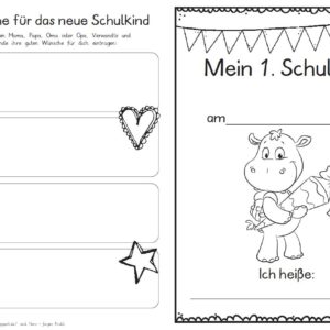 Erster Schultag – Hausaufgabenheftchen 2020 - Nilpferd