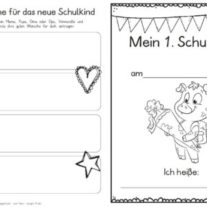 Erster Schultag – Hausaufgabenheftchen 2020 - Schweinchen
