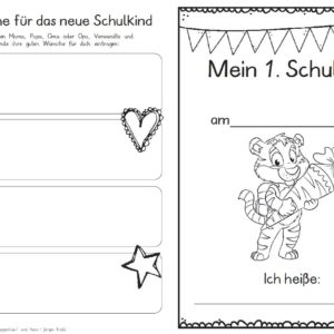 Erster Schultag – Hausaufgabenheftchen 2020 - Tiger