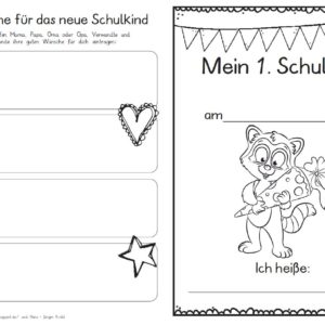 Erster Schultag – Hausaufgabenheftchen 2020 - Waschbär