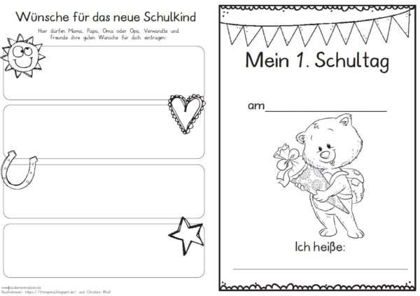 Erster Schultag – Hausaufgabenheftchen 2020 - Wombat