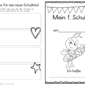 Erster Schultag – Hausaufgabenheftchen 2020 - Biene
