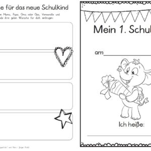 Erster Schultag – Hausaufgabenheftchen 2020 - Elefant