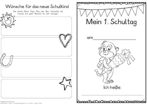 Erster Schultag – Hausaufgabenheftchen 2020 - Erdmännchen