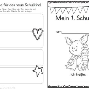 Erster Schultag – Hausaufgabenheftchen 2020 - Fledermaus