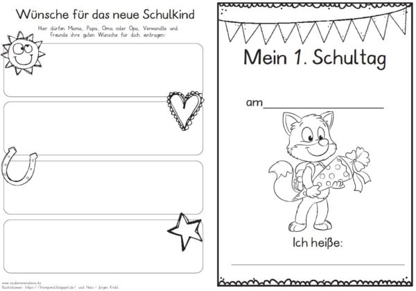 Erster Schultag – Hausaufgabenheftchen 2020 - Fuchs