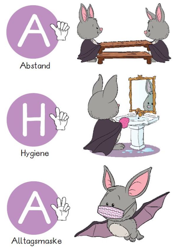 Mein erstes Sachheft: AHA Regeln Fledermaus + AHA Plakat